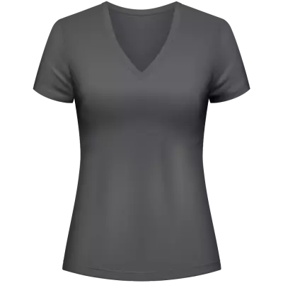 V-Shirt front schwarz